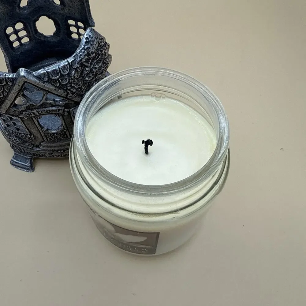 Pewter Jar Candle Holder Home Sweet Home Carson 1996 Yankee Candle Vintage